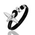 Elegant Fashion Modern Stainless Steel Airplane Glider Luxury Anchor Rope Leather Flight Bracelets For Men And Women New Aviator Style