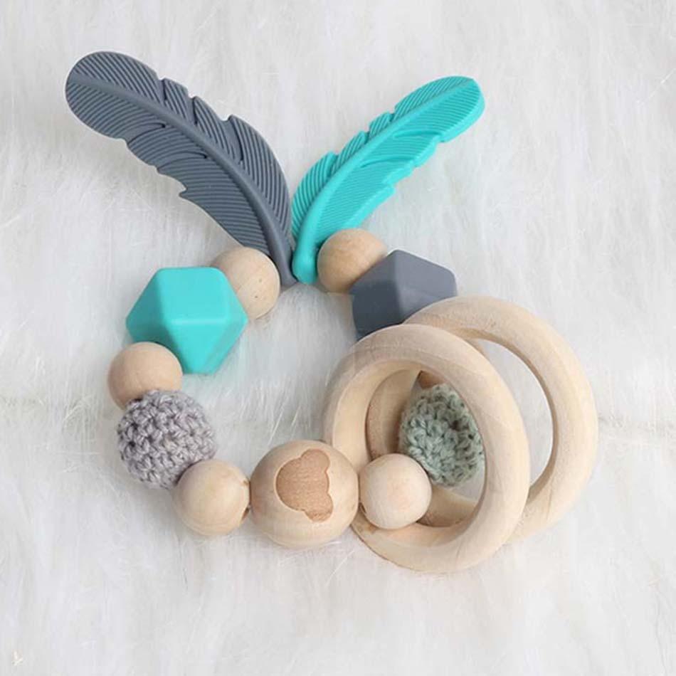 Modern Wood Pacifier Clip Chain Holder Nipples Pacifier Clips Pacifier Teether Teething Toy Cartoo Wooden Bracket For Pacifier For Kids