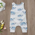 Newborn Baby Summer Clothing Sleeveless Whales Print Romper Jumpsuit Sun suit Playsuits For Boys