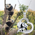 Modern Panda in Heart Statement Necklaces for Women Fashion Clear Crystal Cute Animal Necklace Wedding Jewelry Gift