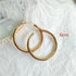 New Minimalist Gold Metal Large Circle Geometric Round Big Hoop Earrings for Women and Girl In Wedding Party Jewelry Style