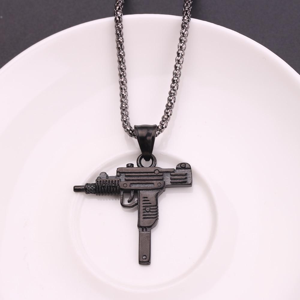 Cool Modern Gothic Hip Hop Shape Pendant Luxury Necklace Gold Black Silver Color Army Style New Male Chain Men Necklaces Jewelry