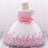 Leaf Embroidered Princess  Children Elegant Dress For Girls  Baby Wedding Dresses Unique Design