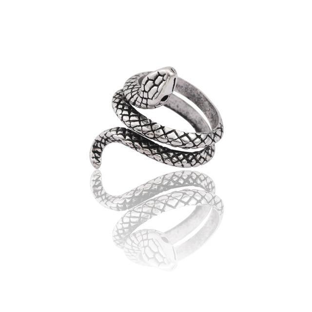 Fashion Retro Exaggerated Spirit Snake Ring Personality Punk Wind Snake-Shaped Nightclub Style  Ring For Women and Girs Student Trend Jewelry Design