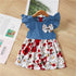 Baby Summer New Children Female Cotton A-Line Dress Kids Clothes Floral Princess Tutu Dresses For Girls