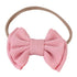 Luxury Cute Baby Girl Headband Ribbon Elastic Rope Big Bow Hair Band Candy Color Pony Tail Ties Ropes For Girls