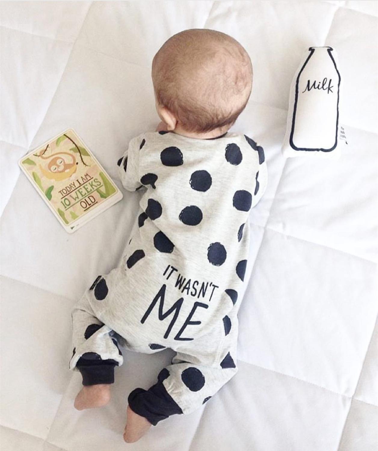 Modern Printed Baby Boys and Girls Romper Cotton Long Sleeve Jumpsuit for Infant Clothing Newborn Baby Kids