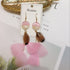 Handmade Modern Elegant Golden Silver Color Ethnic Acrylic Luxury Rainbow Beads Feather Drop Earrings for Women Boho Jewlery