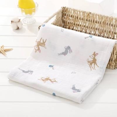 Muslin 100% Cotton Baby Swaddles Soft Newborn Blankets Bath Gauze Infant Wrap Sleep sack Stroller .