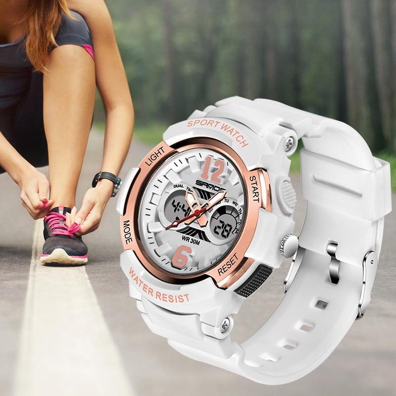 Fashion New Women Sports  Waterproof 50m Watch With Digital LED Ladies Shock Display in  Military Electronic Army Style