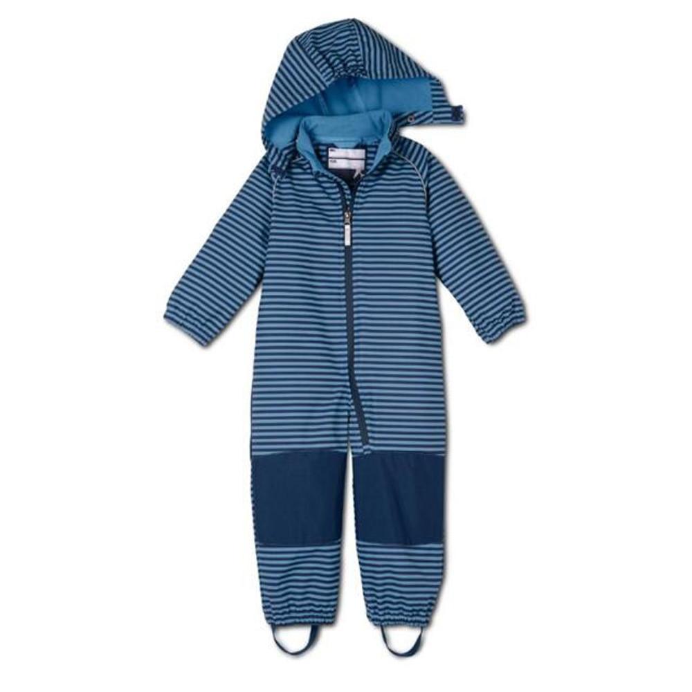 Ski suit For Children Soft Shell Outdoor Jacket Waterproof  Fleece Lining Jumpsuit For Boys and Girls In Modern Colorful Design