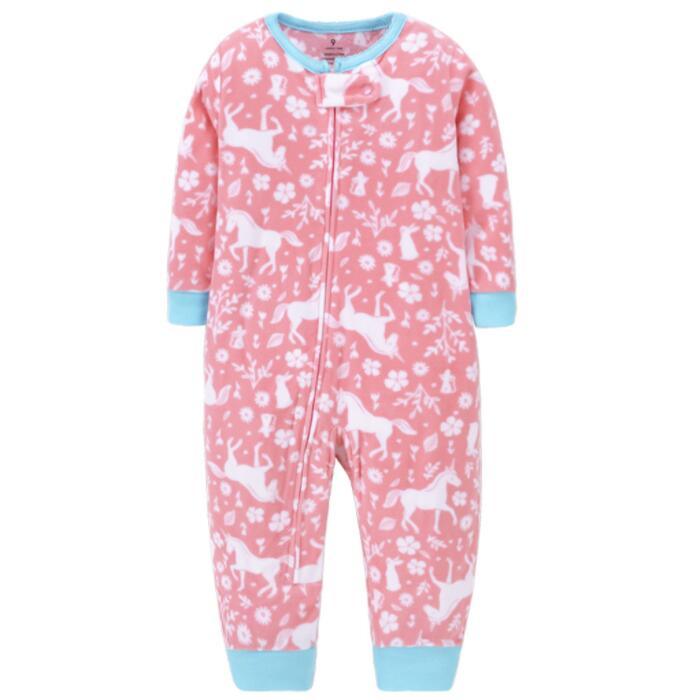 Modern Baby Girl And Boys Pajamas Clothes fleece One Pieces Jumpsuits Romper For Kids 9 - 24M