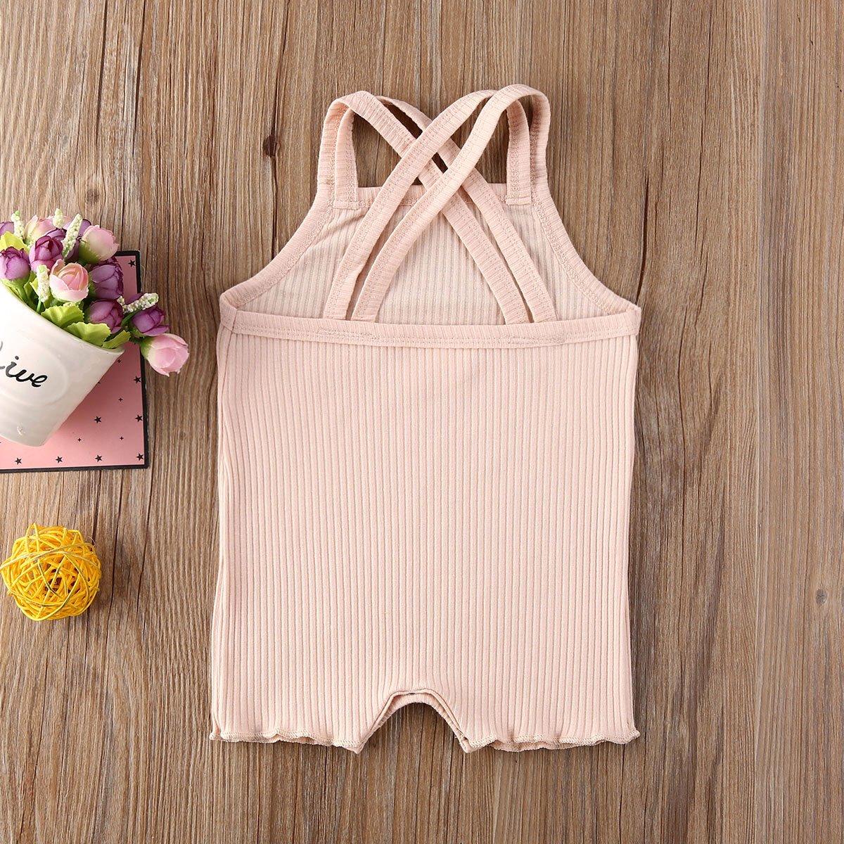 Luxury Modern Baby Kids Boy and Girl Infant Romper Jumpsuit Cotton Outfits Set Ribbed Solid Clothes For Kids