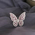 New Design Fashion Jewelry Opening High-Grade  Zircon Butterfly Ring Luxury Shiny Cocktail Party Ring For Women