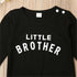 Newborn Infant Baby Girls Boy Top Romper Jumpsuit Bodysuit Comfy Outfits With Text Little Brother For Boys