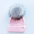 Winter Baby Boy Girl Artificial Pompom Knitted Hat Toddler Kids Caps With Pompon for Newborn