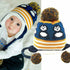 Modern New Baby Boys and Girls Winter Warm Knitted Crochet Ear flap Beanie Wool Cute Penguin Cap For Kids