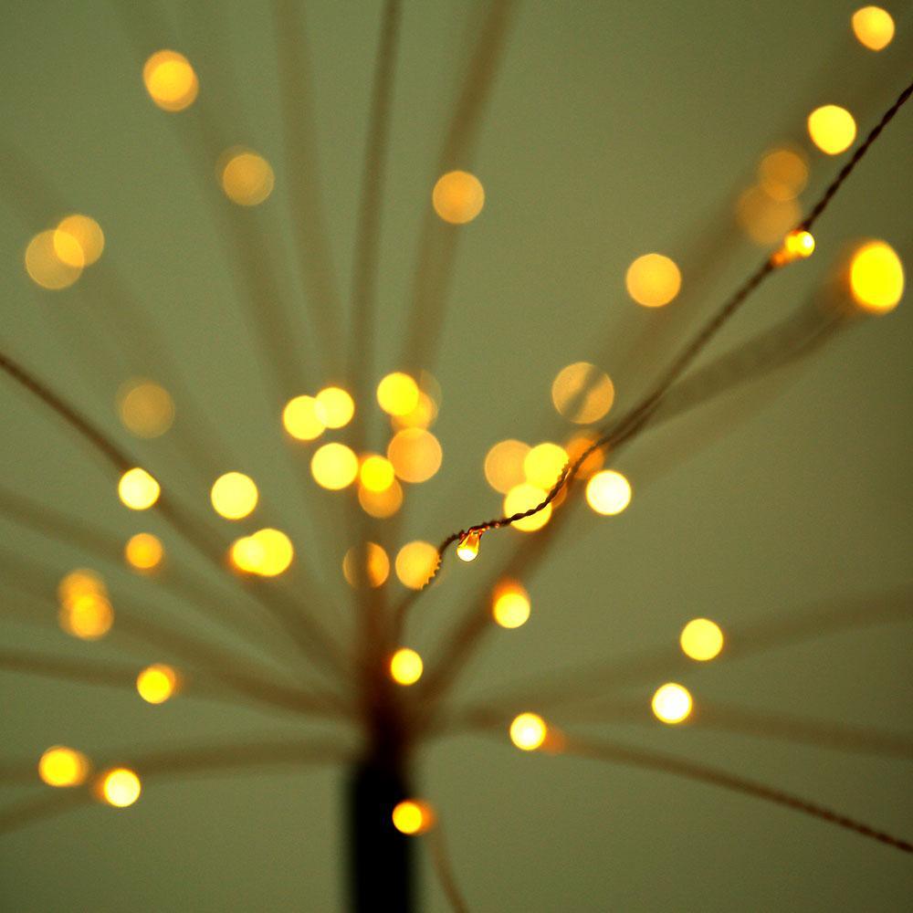 Modern Garden Luxury LED Solar Waterproof Lamp In Shape Of Tree Fireworks With Copper Wires