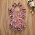 Baby Summer Clothing Infant Newborn Baby Girl Floral Romper Sleeveless Ruffled Jumpsuits With Headband