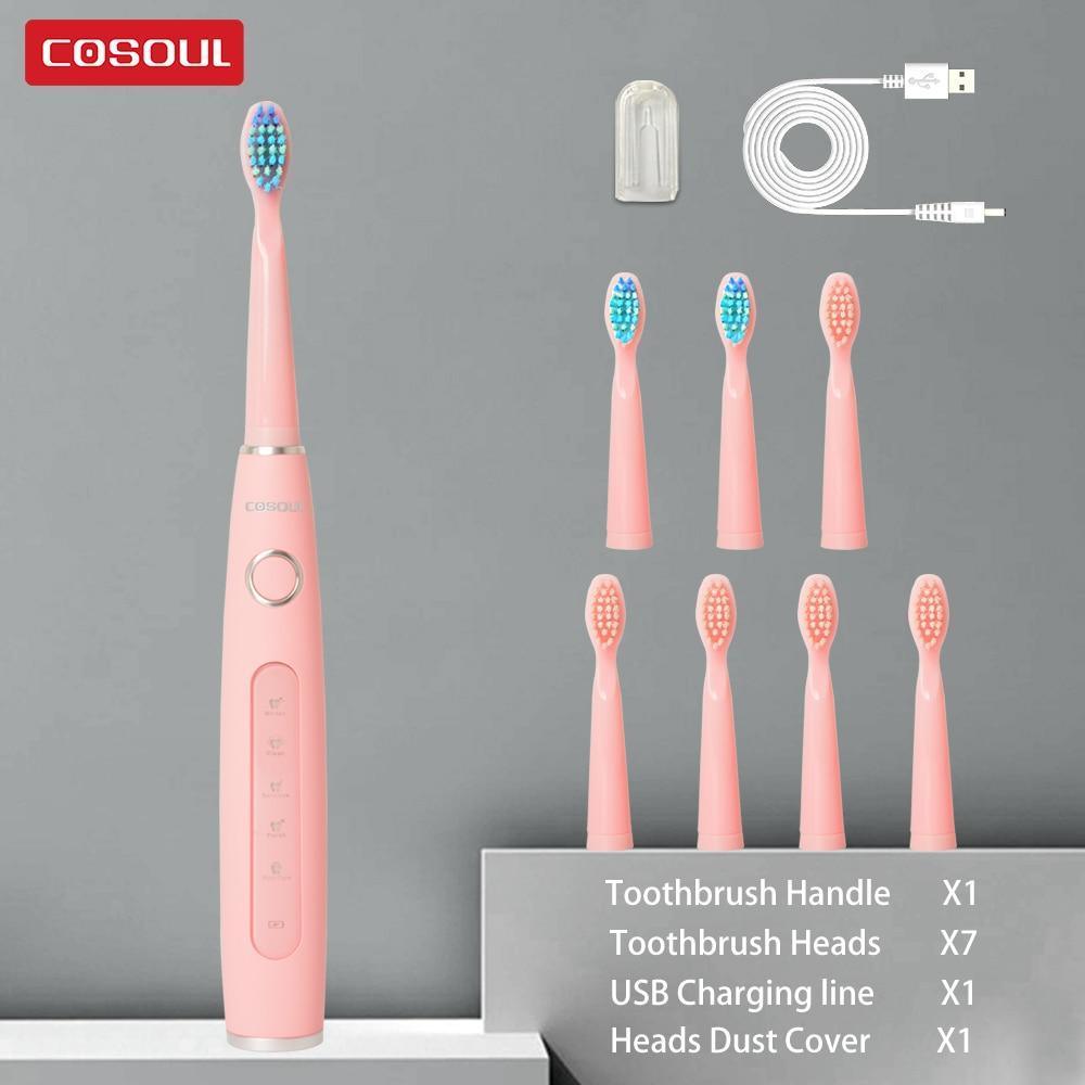 Electric Vibration Toothbrush Sonic Rechargeable Top Quality Smart Chip Teethbrush Head Replaceable Whitening Healthy Best Gift For Adults And Kids