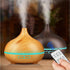 New 550ml Wood Essential Oil Diffuser Ultrasonic USB Air Humidifier with 7 Color LED Lights Remote Control Office Home Diffuser for Office, Home, Bedroom, Living Room, Study, Yoga, Spa; White Wood Grain with Multiple Lighting Options