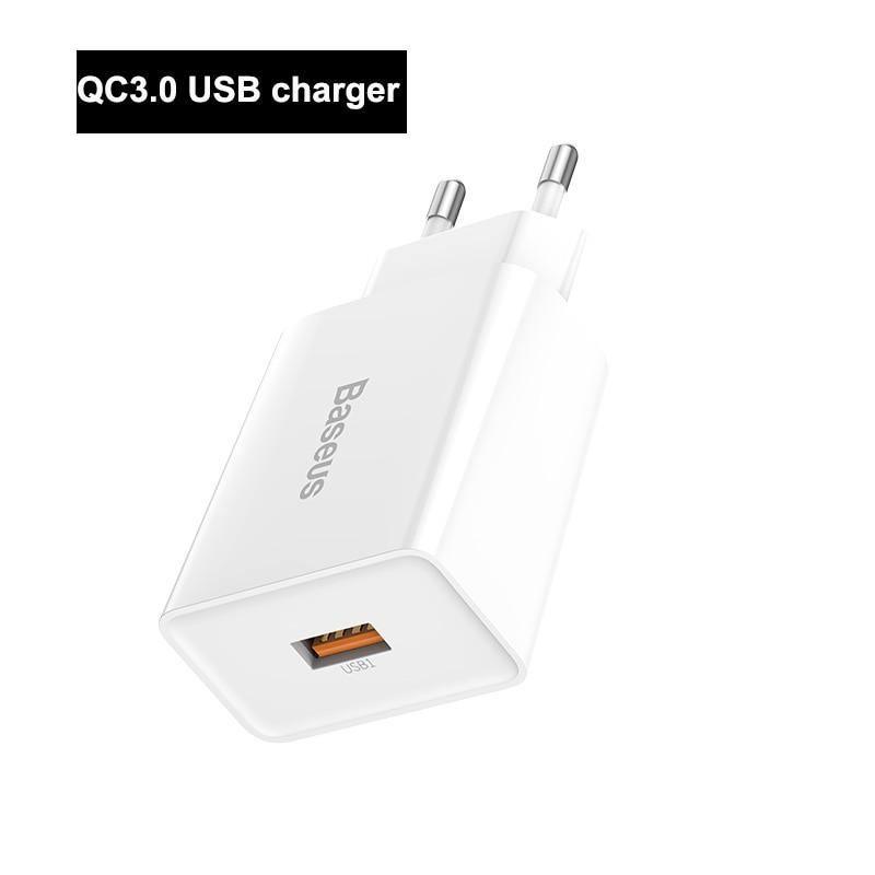 Mini Fast USB 18W Charger Support Quick Charge 3.0 USB Type-C PD Charger Portable Phone Charger