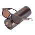 New Elegant Square Sunglasses Bamboo Brown Wood Sun glasses Polarized Vintage For Women and Men With UV400 Protection