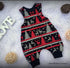 Baby Boys and Girls Sleeveless Romper Casual Style Christmas Tree Print Jumpsuit Xmas Clothes