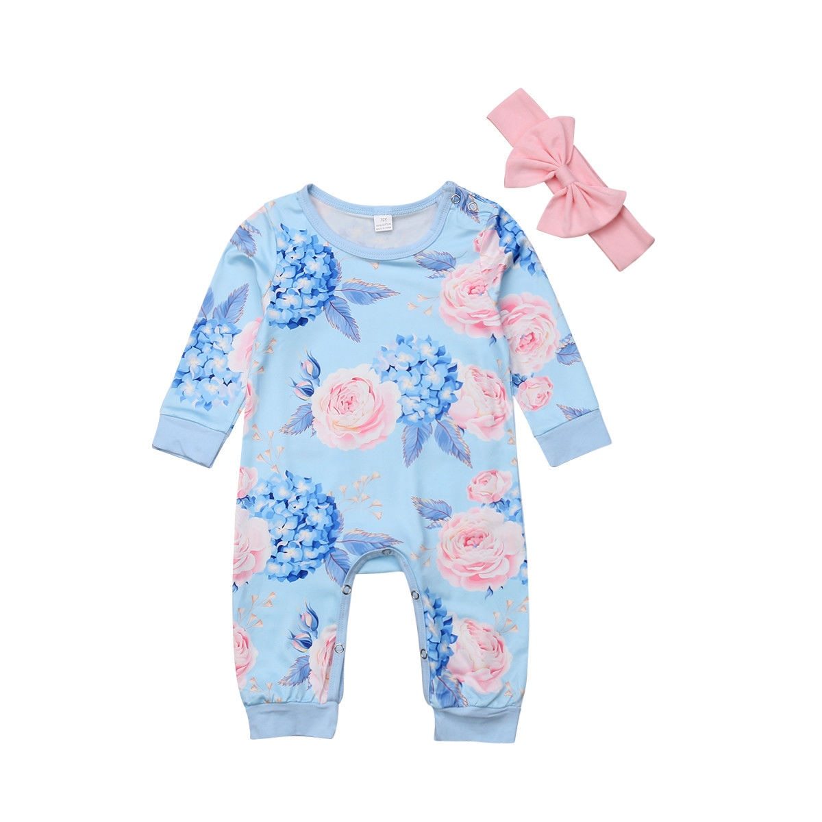 New Fashion Newborn Romper Floral Jumpsuit  Baby Playsuit Girl Outfit Clothes Set For Girls