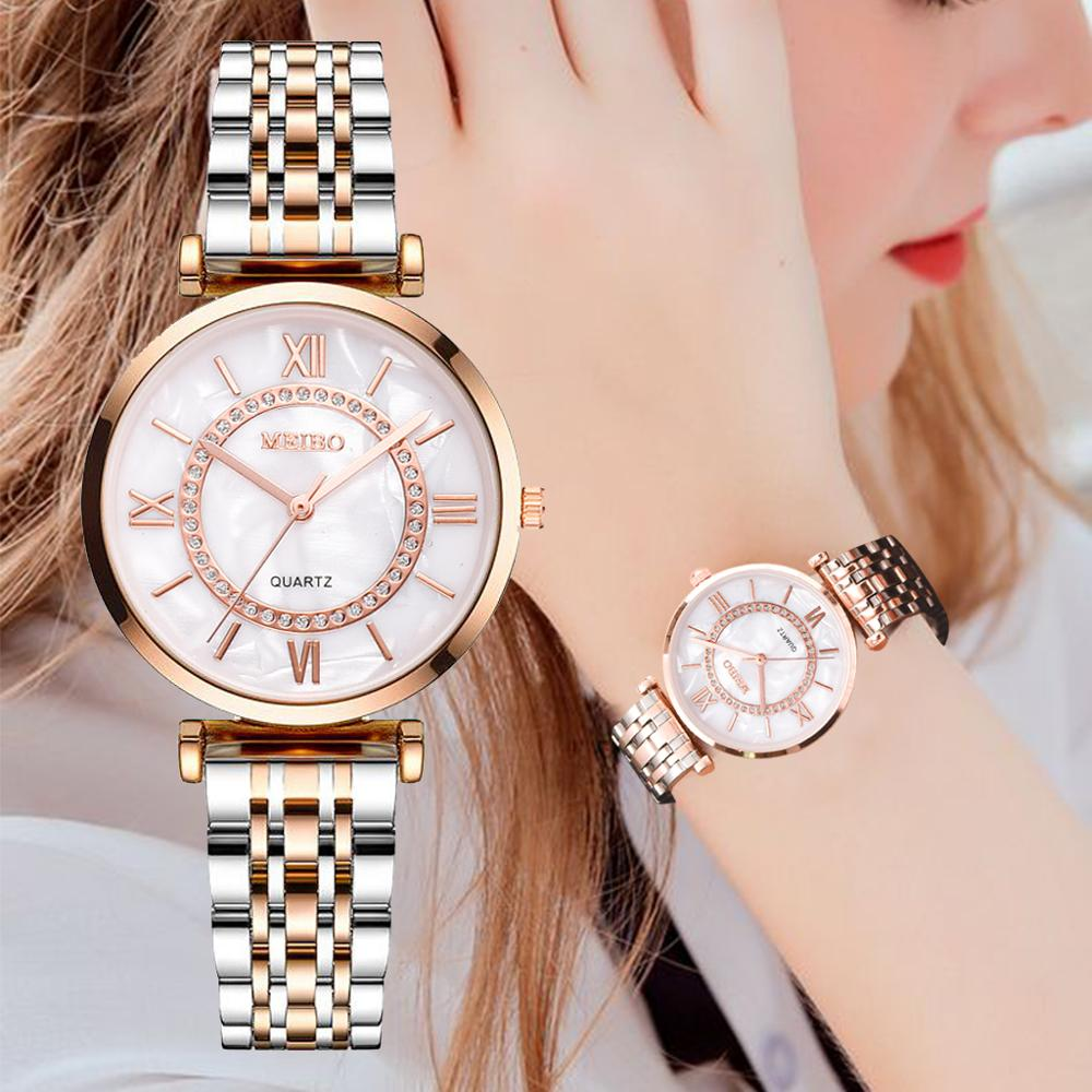 New Luxury Crystal Women Bracelet Watches Top Brand Fashion Diamond Ladies Quartz Watch Steel Female Wristwatch For Women and Girls