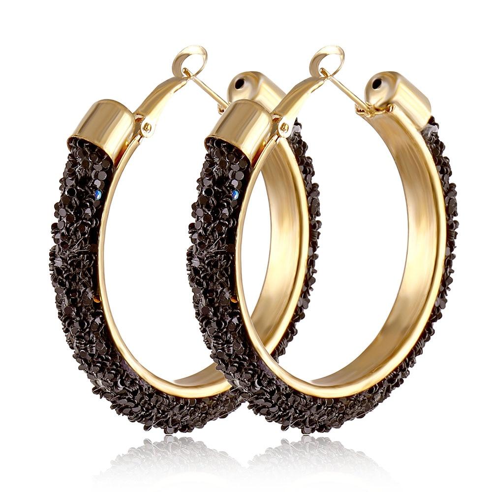 New Big Circle Round Hoop Earrings for Women's Fashion Statement Golden Punk Charm Earrings Party Jewelry