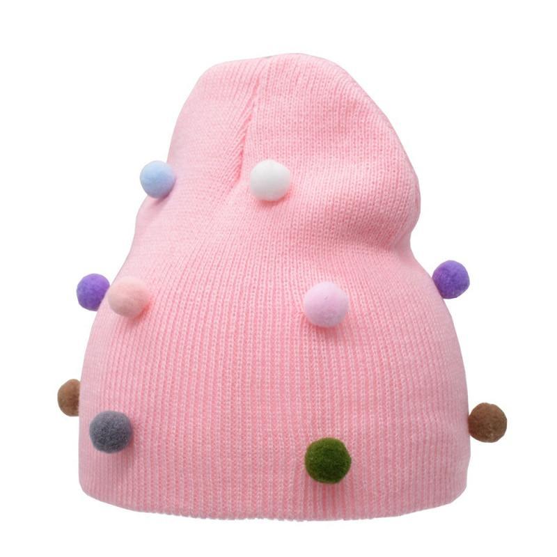 Baby Winter Autumn Warm Knit Hat For Girls Boys Solid Color In Modern New Style For Baby and Kids