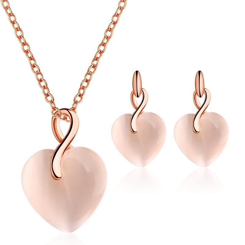 Unique Design Double Layer Water Drop Jewelry Sets for Women Fashion Crystal Necklace Earrings Bridal Wedding Jewelry Sets Gift