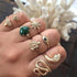 Elegant Women Fashion  Mary Geometric Amazing Flowers Leaf Premium Gold Finger Rings Boho Charm Luxury Jewelry Accessories Mother's Day Gifts