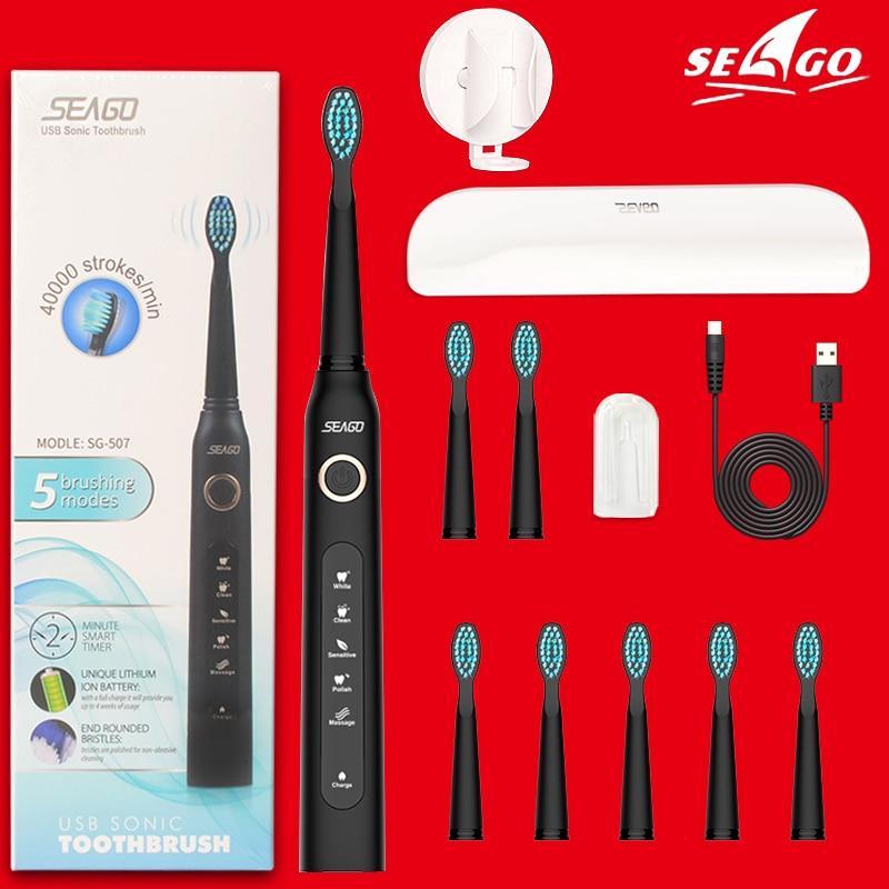 Electric Vibration Toothbrush Sonic Rechargeable Top Quality Smart Chip Teethbrush Head Replaceable Whitening Healthy Best Gift For Adults And Kids