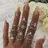 Boho Vintage Gold Star Knuckle Rings For Women BOHO Crystal Star Crescent Geometric Female Finger Rings Set Jewelry