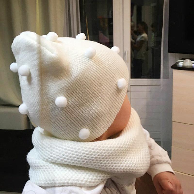 Baby Winter Autumn Warm Knit Hat For Girls Boys Solid Color In Modern New Style For Baby and Kids