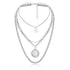 Jewelry Set Big Coin Pendant Chunky Chain Necklace for Women Neck Choker Luxury Jewelry Gift For Girls In Cool Style