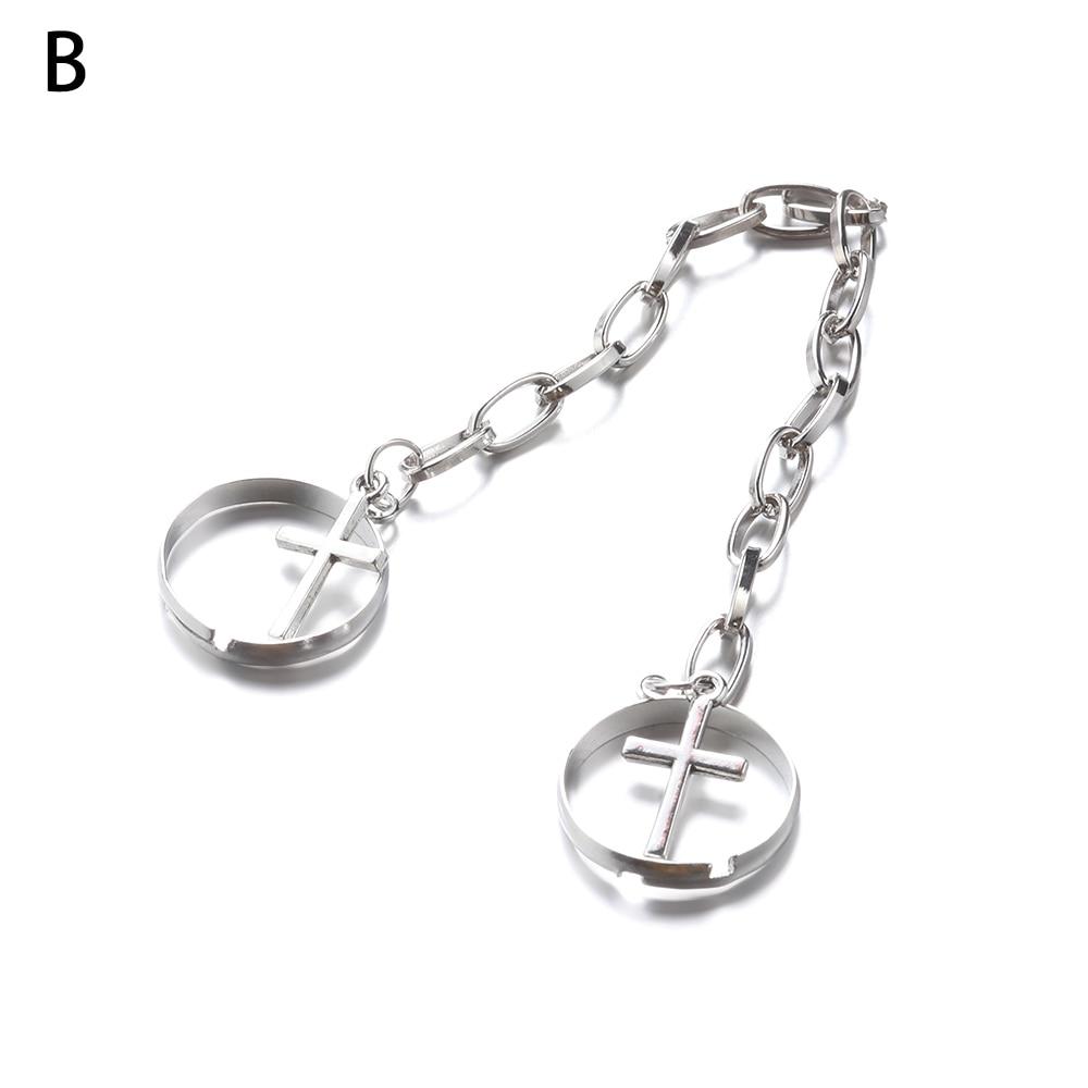 Punk Cool Hip Hop Multi-layer Adjustable Chain Four Open Finger Rings For  Women and Man in Rotate Rings Luxury Style