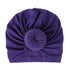 Handmade Pleated Flower Babies' Knitted Cotton Cloth Turban For Baby Girls In Elegant Style