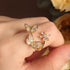 New Design Fashion Jewelry Opening High-Grade  Zircon Butterfly Ring Luxury Shiny Cocktail Party Ring For Women