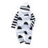 Newborn Baby Boys Romper Clothes Cotton Cute Cartoon Print Long Sleeve Jumpsuit Hat 2 Pcs