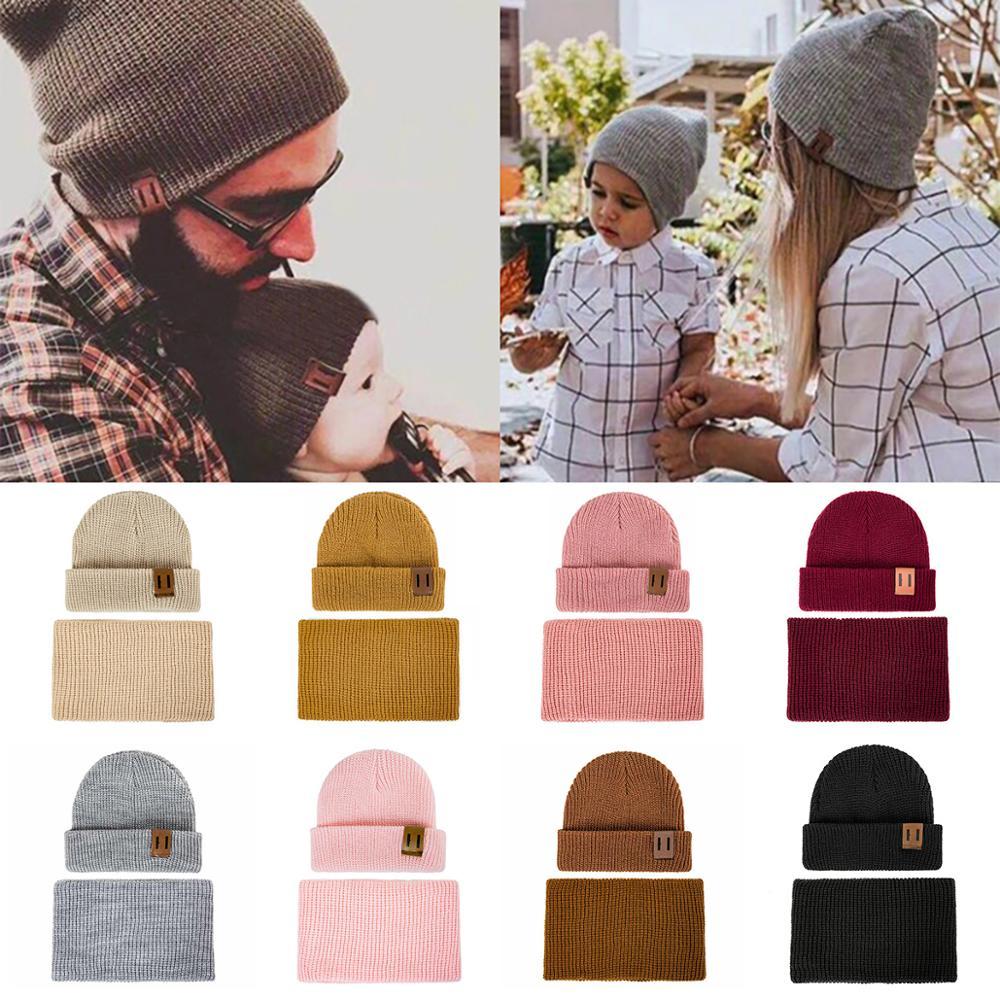 Modern Baby Set Hat Cap and Scrif And Snood  Warm Hat Scarf Caps Scarves Knit Hats For Kids