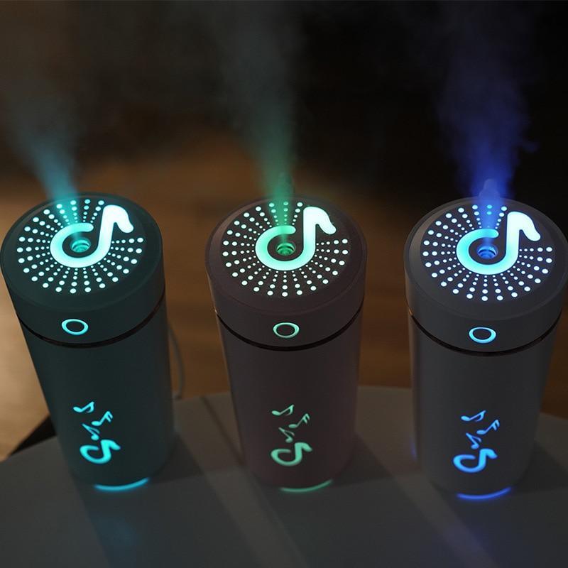 New USB Portable Mini Air Humidifier 200 ML Ultrasonic Essential Oil Diffuser For Home Bedroom Office Car With 7 Color Lights