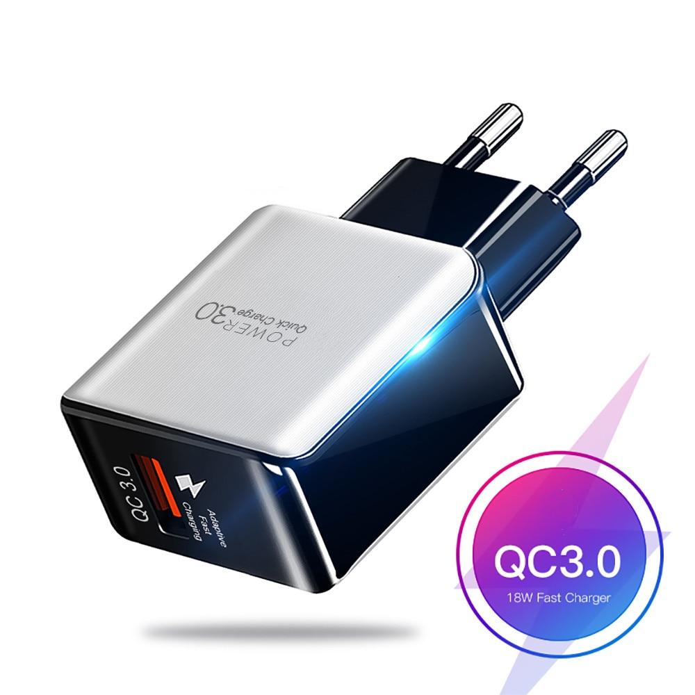 Fast Universal Portable Quick Charge 3.0 4.0 USB Charger 5V 3A Fast Charging Adapter Lightweight Mobile Phone Charger