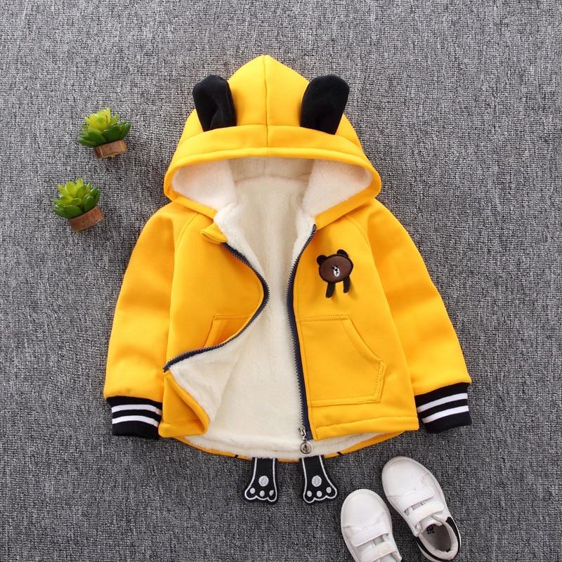 Winter Baby Warm Cotton Coat for Children Outerwear, Newborn Jacket For Infant Clothing For Boys and Girls In Bear Design For Autumn and Winter Season