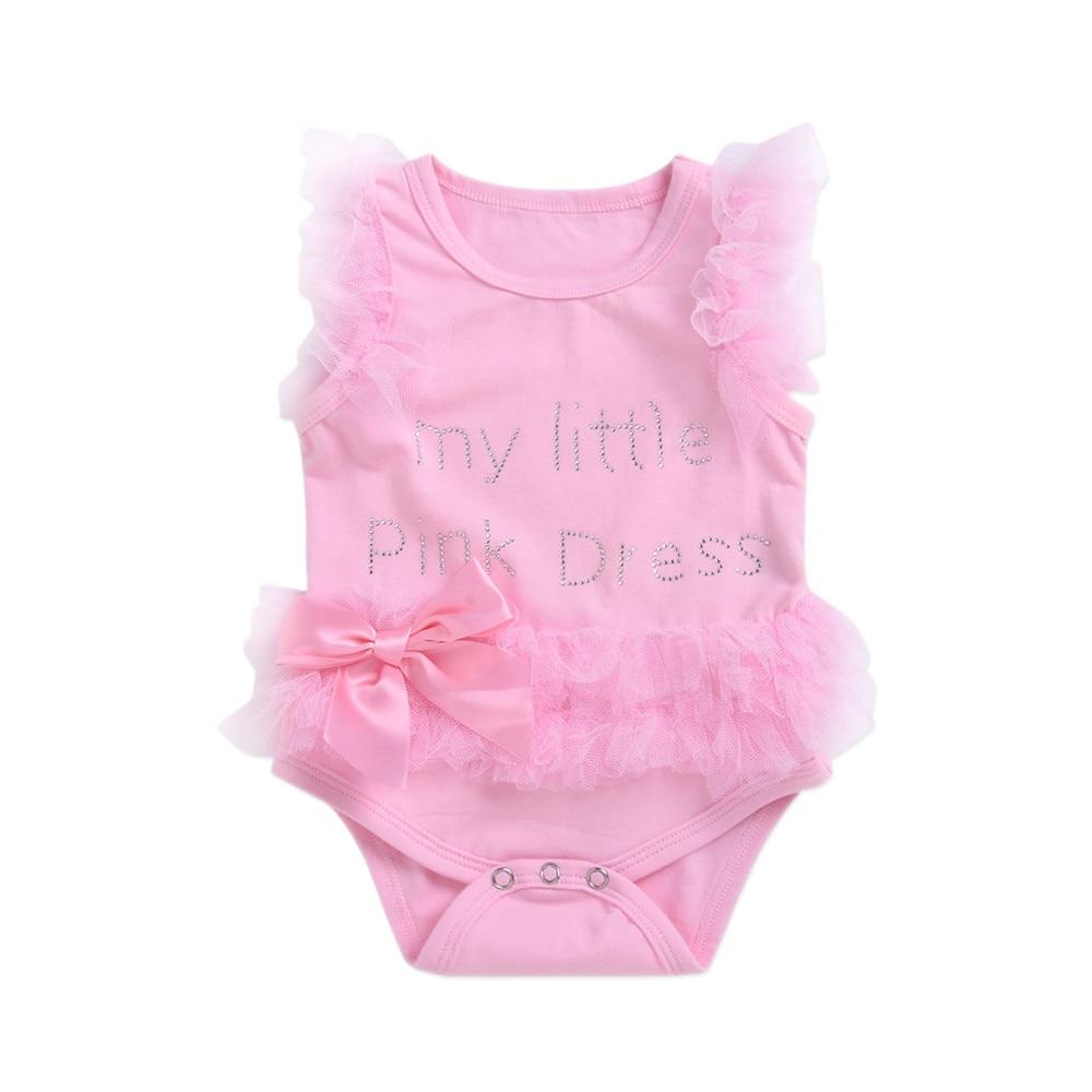 Infant Girls Bodysuits No Sleeve Baby Clothes Summer Newborn Baby Clothes Outfit Infant Romper Jumpsuit for Girls