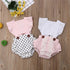 Baby Girl Clothes Splice Bodysuit Jumpsuit Playsuits Ruffled Outfit Summer Backless Sunsuit For Girls In Modern Style