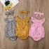 Newborn Infant Baby Girl Clothes Sleeveless Floral Bodysuit Headband 2PCS Jumpsuit Playsuit Outfit Dress For Girls