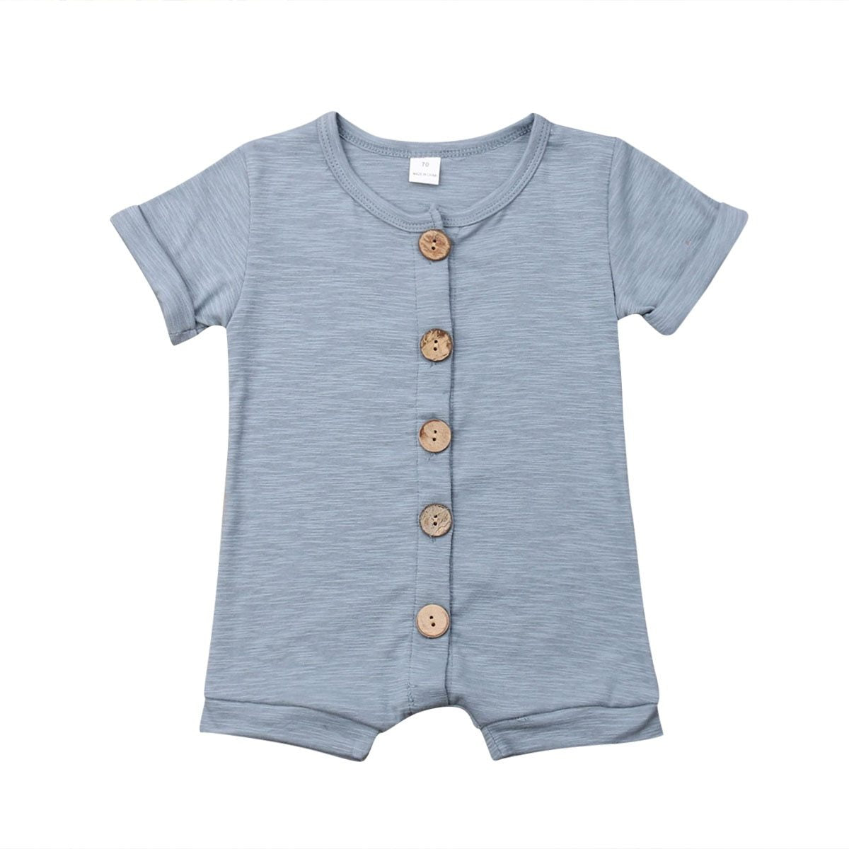 Summer Newborn Baby Boys Girls Short Sleeve Romper Solid Jumpsuit For Girls In elegant Colors